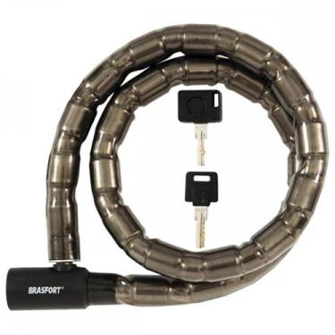Imagem de Cadeado Para Moto Brasfort Com Chave 22Mm X1,20M - 7013 - BRASFORT / B