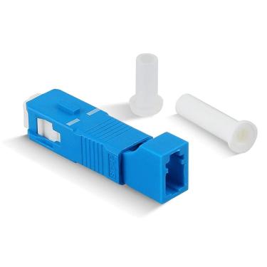 Imagem de Adaptador Óptico Híbrido LC-UPC Fêmea para SC-UPC Macho SM 9-125 com Cerâmica de Zircônio e Plástico