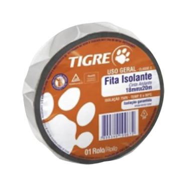 Imagem de Fita Isolante Uso Geral com Fácil Aplicação Preto Tigre 18MMx5M