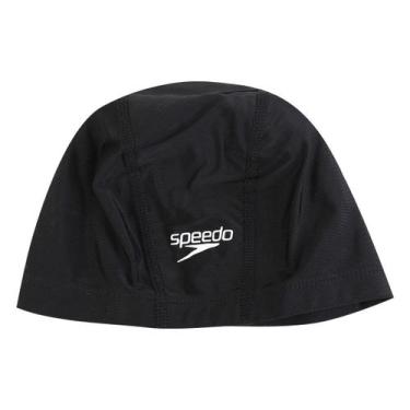 Imagem de Touca de Natação Infantil Speedo Xtrafit Cap Junior, Ls preto, Unico