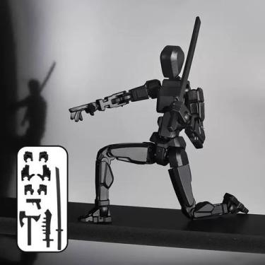 Imagem de Boneco Dummy 13 Articulado  Kit Montagem 3D com 4 Acessórios, Presente