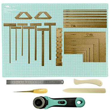 Imagem de Base de Corte 60x45 Cortador 45mm Papel Scrapbook Réguas Esquadro MDF (Base Tiffany)