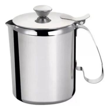 Imagem de Leiteira Bule Para Café Chá Leite De Aço Inox 600Ml