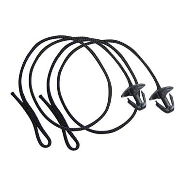 Imagem de Mil Peças Cordão do Bagagito (Tampão Traseiro) Nissan March/Livina Todos (Par) - Cinto de Carga para Carro - Preto - Gancho - Acessório