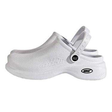 Imagem de M&M Scrubs - Sapatos femininos leves para enfermeiros/tamancos para amamentação, Branco, 10
