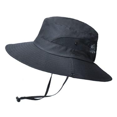 Imagem de Chapéu do chapéu do sol chapéu fêmea chapéu fêmea chapéu fêmea do rabo de cavalo do sol do chapéu de sol cor sólida cor sólida chapéu de borda grande,Gray