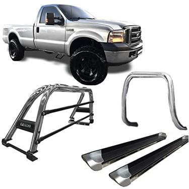 Imagem de Kit quebra mato+Estribo Pers +Santo Ant F250 C/Simples PRATA