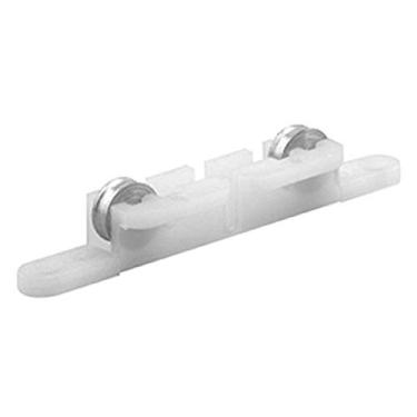 Imagem de Prime-Line Products G 3158 Conjunto de rolo de janela deslizante com rodas de aço planas de 1,5 cm (pacote com 2), branco
