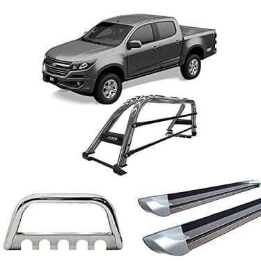 Imagem de Kit Quebra Mato +Estribo +Santo Anto Duplo S10 12/20 Cromado