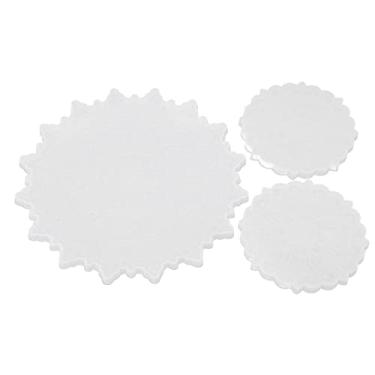 Imagem de Moldes de resina de porta-copos,3 pe?as de silicone em forma de la?o de sol recicl¨¢vel produ??o diy, molde de porta-copos de silicone de desmoldagem f¨¢cil para decora??o de casa diy, Molde de re