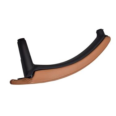 Imagem de Capa interior de couro para portas de passageiros Puxador para BMW X5 E70 2007-2013 X6 E71 E72 2008-2014 (Esquerda, Marrom)