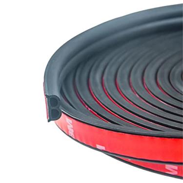 Imagem de Faixa de vedação de porta de carro, tira de vedação de motor de caminhão universal de borracha, tira de clima para porta de janela de carro, capa de motor de teto solar à prova de somCloudBuyer 51/100" (W) x 1/5" (T) x 16.5' (L) preto BD