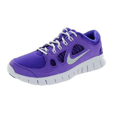 Imagem de Nike Kids Free 5.0 Ltr (GS) Elctr Prpl/Mtllc Slvr/Vlt Frst Running Shoe 7 Kids US