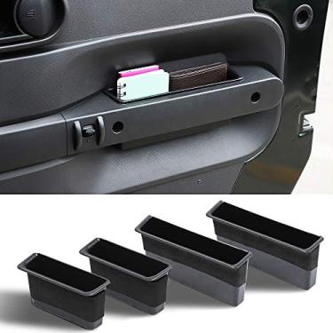 Imagem de Savadicar Porta Organizador de Armazenamento Lateral para Jeep Wrangler JK JKU 2007-2010, Acessórios Interiores, Preto