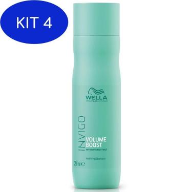 Imagem de Kit 4 Shampoo Wella Invigo Volume Boost 250ml