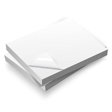 Imagem de 100 Folhas A4 Adesivo Fosco Offset - Impressão Jato de Tinta e Laser