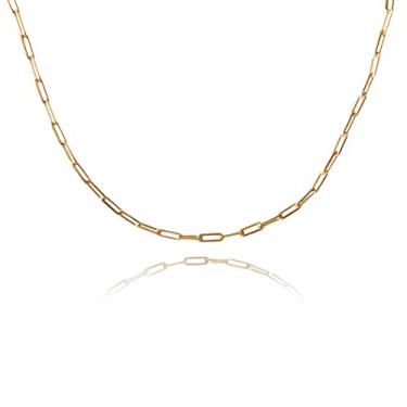 Imagem de RIKINTE Colar Feminino Corrente Masculino com Corrente 1.0 e Folheado em Ouro 18K