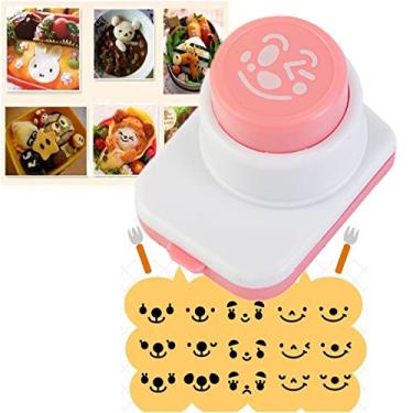 Imagem de Moldes de bola de arroz de desenho animado faça você mesmo formato de rosto sorridente molde de máquina de sushi cortador de algas marinhas bola de arroz cozinha decoração bento