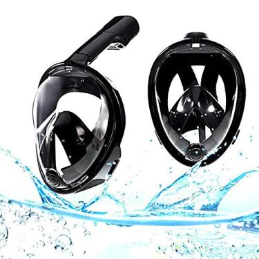 Imagem de Mascara Snorkel Mergulho Full Face Anti Embaçado Suporte Camera Mergulhador Mar