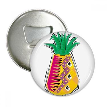 Imagem de Ilustração de elementos culturais mexicanos de comida, abacaxi, abridor de garrafas, ímã de geladeira, emblema multifuncional