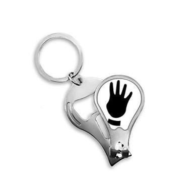 Imagem de Cortador de unhas padrão de contorno de quatro gestos abridor de chave tesoura