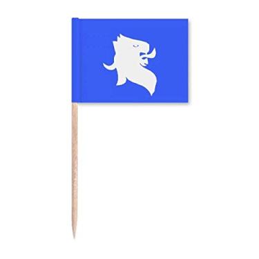 Imagem de Bandeiras de palito de juba de capacidade feroz externa marcador para decoração de festa