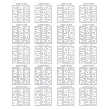 Imagem de Entatial Estêncil, modelo de pintura de letras vazadas Ferramenta auxiliar de alfabeto estêncil para selos para dar forma a creme para pintura em spray