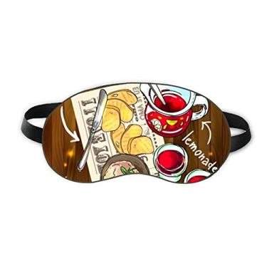 Imagem de Appetizer Lemonade Steak France Sleep Eye Shield Capa macia para sombra noturna