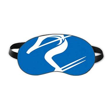 Imagem de Blue Skiing Winter Sport Outline Sleep Eye Shield Soft Night Blinfold Shade Cover