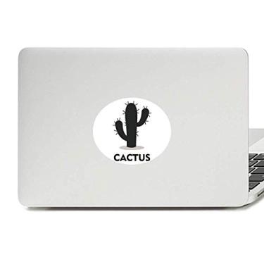 Imagem de Adesivo de notebook com emblema de vinil com planta de cacto verde e suculentas