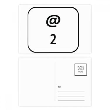 Imagem de Conjunto de 2 cartões postais de aniversário com símbolo de teclado