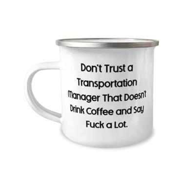 Imagem de Não confie em um gerente de transporte que: Caneca de camper de 355 ml, lindo gerente de transporte, para colegas de trabalho