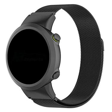 Imagem de Pulseira Metal Magnetica-Milanese compativel com Relogio Forerunner 45 45S e Swim 2 - Marca LTIMPORTS (Preto)