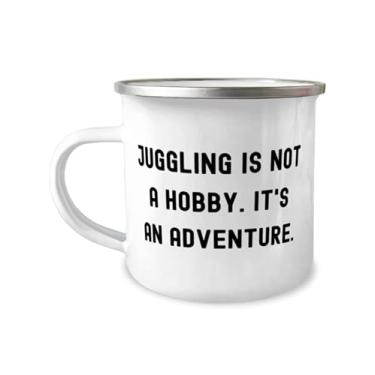 Imagem de Fazer malabarismo não é um hobby. É uma aventura. Caneca de camper de 355 ml, malabarismo, para homens e mulheres