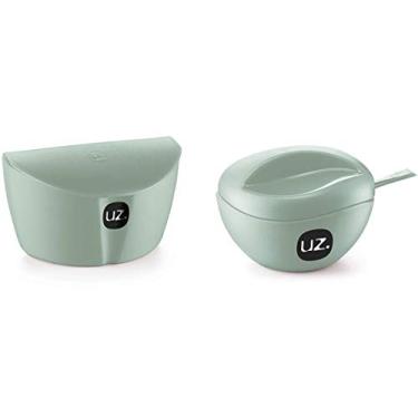 Imagem de Kit 2 Peças Para Cozinha Com Saleiro E Açucareiro Com colher BPA free UZ cor:Verde
