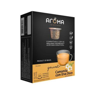 Imagem de 10 Cápsulas Para Nespresso - Chá Camomila Erva Doce - Cápsula Aroma