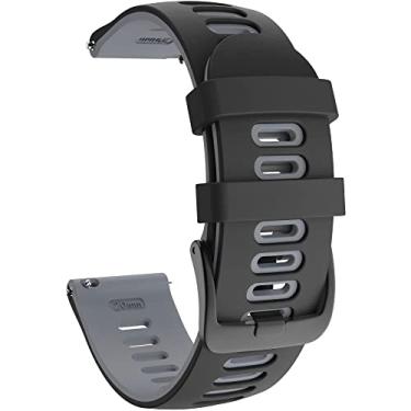 Imagem de Pulseira NSmart compatível com Garmin Forerunner 245/645 Music/Vivomove/Vivomove HR and Active 3 (Preto com cinza)