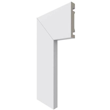 Imagem de Guarnição de Poliestireno 12 Barras 7cm x 13mm x 2,40m Liso Moderna 451 Santa Luzia - caixa com 12 Barras - Branco