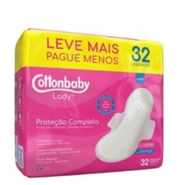 Imagem de Cottonbaby Cotton Absorvente Lady Suave C/Abas 32Un