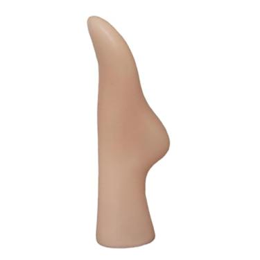 Imagem de Esquirla Manequim feminino modelagem pés feminino meia display rack curto meia exibição para casa diy suprimentos tênis chinelos, bege