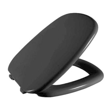 Imagem de Assento Sanitário Like Preto Tampa para Vaso Celite Almofadado