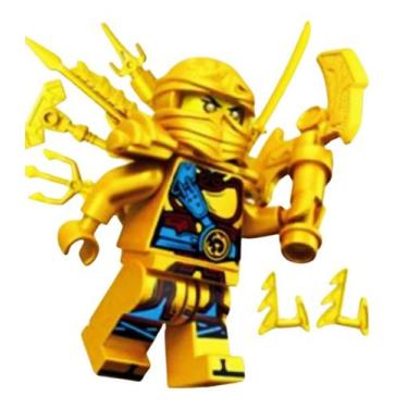 Imagem de Nya Armas Douradas Ninja Go Ninjago Blocos De Montar Boneco - Mega Blo