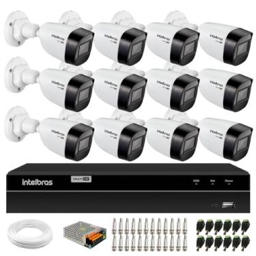 Imagem de Kit 12 Câmeras Intelbras VHD 1130 B HD 720p Bullet com Lente 2.8mm Visão Noturna 30m IP67 + DVR Intelbras MHDX 1216 Full HD 16 Canais Multi HD