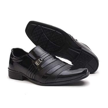 Imagem de Sapato Social Miletto com Detalhes Exclusivos - Preto Fosco Cor:Preto;Tamanho:37;