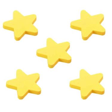 Imagem de 5 puxadores de armário de desenhos animados para quarto de crianças, puxadores de gaveta de gel de sílica, puxadores de ferragens para porta de armário de armário de móveis (estrela amarela de furo