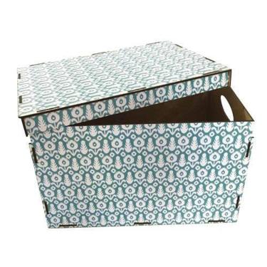 Imagem de Caixa Organizadora Em Mdf Com Tampa 22,5X34X24,5Cm Cia Laser