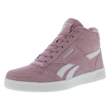 Imagem de Reebok Tênis feminino de cano alto Club C, Rosa/branco, 6.5