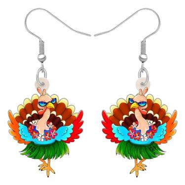 Imagem de DALANE Brincos de Acrílico Anime Abóbora Peru Pingente de Frango para Mulheres Meninas Crianças Presentes Animais de Fazenda Joias, Medium, Acrílico, Sem pedra preciosa