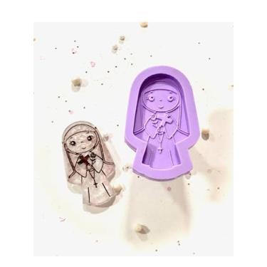 Imagem de Confeitaria dos Moldes, R110 Molde de silicone Santa Rita chaveiro resina decorar