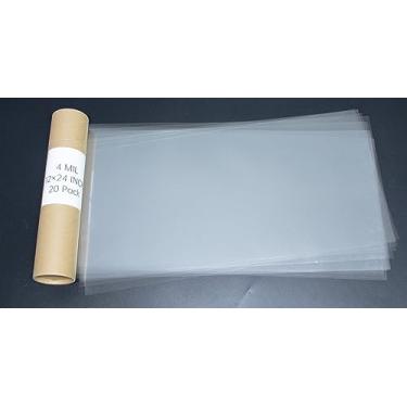Imagem de neglex 20 peças, folhas de plástico transparente de 12 mm x 61 cm, folhas de estêncil mylar em branco, folhas de acetato transparente para artesanato Cricut, folhas de plástico transparente para